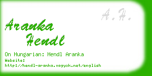 aranka hendl business card